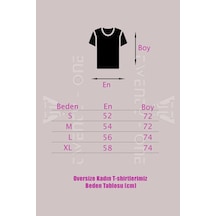 Startmore Kadın Beyaz Çift Heart Baskılı Oversize T-shirt Beyaz