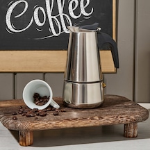 Tohanaa 4 Cup Moka Cezve - Gri / Siyah - 240 Ml Çok Renkli
