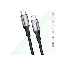 Type C Hızlı Şarj Kablosu Type-c To Type-c, 60w, 480mbps, 2m, Pd, Örgü, Led Ekran V0201010 S