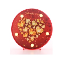 Dekoratif Led Lamba 3d Led Lamba Gold Kalp Temalı