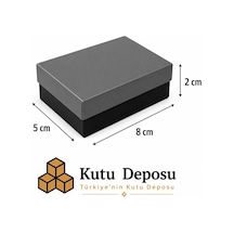 5x8x2 Cm Asetat Kapaklı Takı Kutusu-siyah Demonte 50 Adet