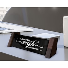 Bk Gift Kişiye Özel İsimli Ahşap Ayaklı Siyah Akrilik Masa İsimliği, Ofis Dekoru, Mesleki Hediye, Ofis Hediyeleri-2 Diğer