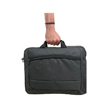 Technostation Darbeye Karşı Korumalı 18,5 Inch Laptop Evrak Çantası Koyu Renk Ofis Çantası Bilgisayar Taşıma Çanta Siyah