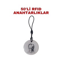 Sr-604 A Yazılabilir Ve Kopyalanabilir Rfıd Proximity Anahtarlık 125 Khz Atatürk Tasarımlı Keyfob 50 Adet