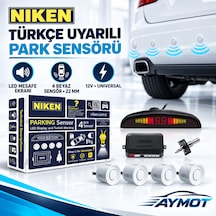 Niken Universal Türkçe Sesli Ve Led Ekranlı Beyaz Park Sensörü 22 Mm