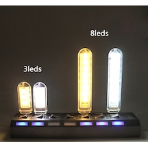 Taşınabilir Mini USB 8 LED GünIşığı Lamba 5730 SMD Kamp Stick Led