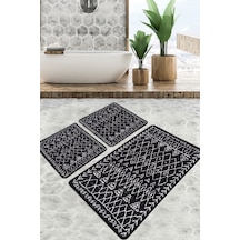 Soho Banyo Halısı Djt 3 Lü Set Siyah