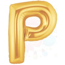 Nedi Folyo Balon 100 Cm Harf Şişirilmemiş Altın P Harfi