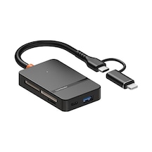 8in1 Multi Girişli Çevirici Adaptör Lightning / Type-c To Usb A/