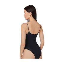 Kadın Modal Spagetti Askılı Kancalı Bodysuit Tops Atlet Belinay0860 001