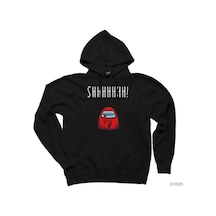 Among Us Shhhhhh Siyah Kapşonlu Sweatshirt Hoodie Siyah Among Us Shhhhhh Siyah Kapşonlu Sweatshirt Hoodie Siyah