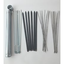 Mangal Seti 60Cm -6 Kebap.6 Patlıcan.10 Ciğer.10 Kuşbaşı.Şiş Kabı