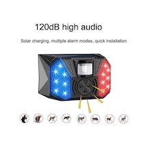 Pazly Cbtx Bahçe Aydınlatma Rc-711 Güneş Enerjili Açık Meyve Bahçesi Balık Göleti Hırsızlık Alarmsızlık Siyah