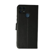 Realme C25 Uyumlu Kılıf Trend S Plus Kapaklı Kılıf - Siyah