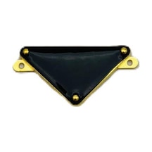 Çanta Aksesuar 3.5x2 Cm Üçgen Metal Plaka Etiket Süs Gold Metalli