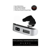 Premium Seri 50 Kg'a Kadar Ağırlık Ölçer Dijital Lcd Ekranlı Taşınabilir Valiz Bavul Bagaj Tartısı-129702 Beyaz - Pembe