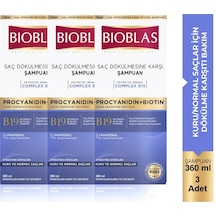 Şampuan 360ml Procyanidin + Biotin Anti-stress Şampuanı X 3 Adet Kuru