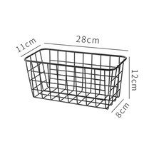 Youtek Duvar Takılı Demir Depolama Sepeti - Banyo Mutfak İçin Deliksiz Organize Aleti - Siyah Renkli Konut Rakımı Diğer