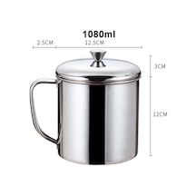 Paslanmaz Çelik Su Süt Kahve Çay Bardağı Kamp Kupa Ev Seyahat Tumbler 12cm 1100ml