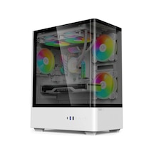 Gametech Intense White 600w 80+ Plus Tuş Kontrollü Rgb 5x120 Mm Fan Gaming Beyaz Bilgisayar Kasası