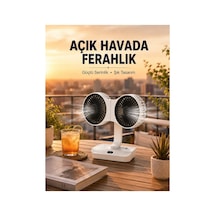 Çift Başlıklı Masa Ve Duvara Monte Edilebilir Vantilatör - Hs08374567-6853 Renkli