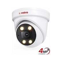 Retro Rt-ad2204 4mp Ip Poe 2.8mm Gece Renkli İç Mekan Dome Kamera