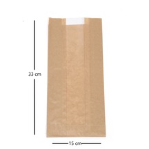 Anadolu Kağıtçılık Pencereli Şamua Kraft Kese Kağıdı 10 Kg 15 Cm X 33 Cm - 500 Gr Lık