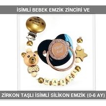 Sahi Aksesuar İsimli Emzik Zinciri Ve İsimli Silikon Emzik 0-6 Ay Bezyı509 Pembe