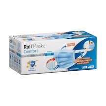 Roll Maske Comfort 3 Katlı Lastikli Cerrahi Maske 50 Adet