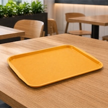 Abs Servis Tepsisi Kaymaz Yüzeyli 37x53 Cm Sarı Renk Endüstriyel Kullanıma Uygun, Kırılmaz, Bpa Free 7 Renk Seçenekli