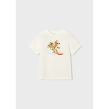 Mayoral Erkek Çocuk T-shirt 3077 Krem