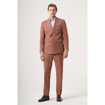 İmza Tarçın Kırlangıç Yaka Kruvaze 6 Drop Slim Fit Tam Astar Esnek Takım Elbise 1001260902