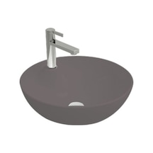 Newarc Newart Tezgah Üstü Batarya Delikli Lavabo Mat Antrasit 42,5x15,5cm
