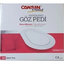 Cansın Plast Yetişkin Steril Göz Pedi 6,5 X 9,5 Cm 50'li 532