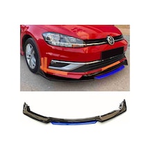 Volvo S60 2019+ Mavi Şeritli Renkli Ön Ek Ön Lip Piona Black 4 Prç