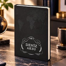 Bk Gift Kişiye Özel İsimli 378 Termo Deri 2027 Ajanda-6, Günlük Ajanda 16x24 Cm Siyah Akdnz-bitmeyencom38487 74471 Bk Gift