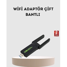 Mey İthalat Ultratekno Dual Band Wifi Adaptör - 1200 Mbps, Usb 3.0, Çift Antenli, Geniş Kapsama Alanı Ve Yüksek Hız