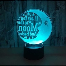 Tongxida 3d Ay Işığı Gece Lambası - Çocuklar İçin Dokunmatik Led Dekoratif Gece Işığı Diğer