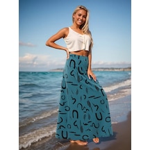 N.e.w.image Uzun Yazlık Pamuklu Etek 243030548 Deniz Dalgası