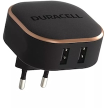 Duracell 2x2.4A USB Telefon/Tablet Şarj Cihazı Siyah