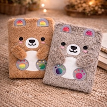 Sevimli Ayıcık Peluş Çizgili Defter 84263583