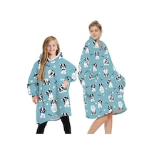 Loalirando Büyük Boy Kapüşonlu Battaniye, Kadınlar, Erkekler Ve Çocuklar İçin Kapüşonlu Ve Büyük Cepli Taşınabilir Battaniye, Gri - Kedi Diğer