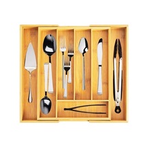 Deconox 7 Bölmeli Bambu Kaşıklık Antibakteriel Çekmece İçi Düzenleyici Organizer Sku: Smg8690010528810 Abanoz