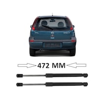 Opel Corsa C 2000-2006 Uyumlu Sağ + Sol Takım Bagaj Amortisörü 2 Adet 472mm 132670 Bagaj Amortisörü