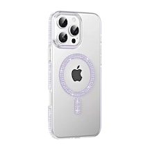 Joko Apple İphone 16 Pro Move Taşlı Magsafe Kapak - Lila