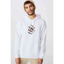 Anime Naruto Baskılı Beyaz Erkek Örme Kapşonlu Sweatshirt (531039612)
