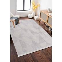Enti Akik 8606 Gri Halı Kilim Salon Mutfak Kesme Yolluk Dokuma Gri