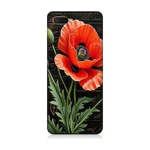 Oppo Rx 17 Neo Uyumlu Kırmızı Gelincik Hatırası Desenli Silikon Kılıf Çok Renkli