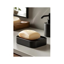 Buççin Online Mağaza Minimalist Sabunluk Siyah Modern Banyo Sabun Standı Dekoratif Sabun Tutucu Plastik Siyah Çok Renkli