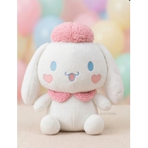 Pembe Şapka Cinnamoroll Peluş Oyuncak 50cm Tüylü Büyük Sanrio Hellokitty Kuromi Arkadaş Yumoş Peluş Çok Renkli